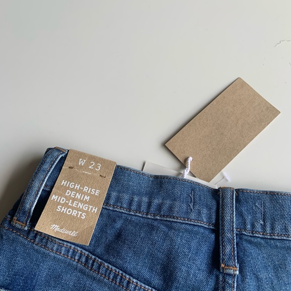 madewell high rise mid length jeans short - Picture 7 of 8